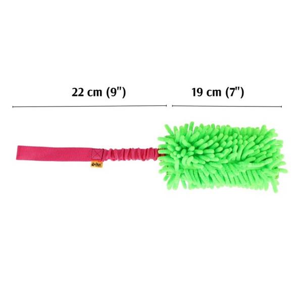 Mop Spielzeug grün mit Bungee pink